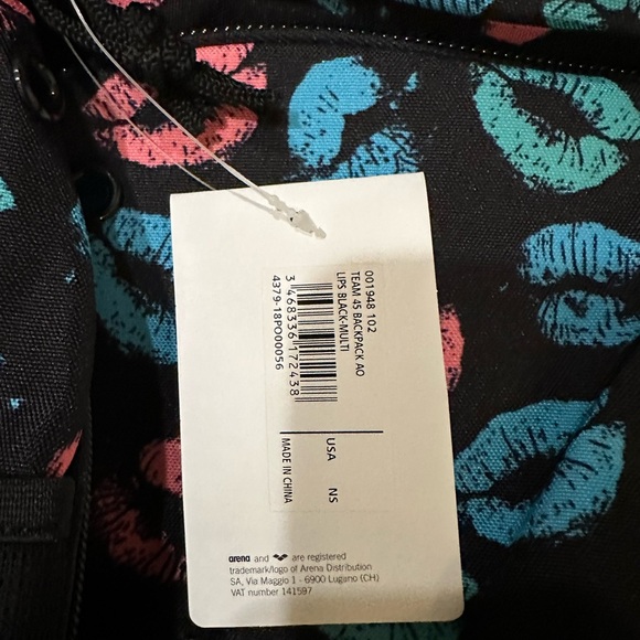 NWT Arena TEAM 45 ALLOVER PRINT Swimming Gear BACKPACK Rare - Picture 2 of 3